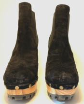 POLO Ralph Lauren - Lady High Heels Ancle Boots - Black Sued - Size 38 - $399.95