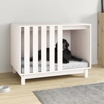 Dog House White 90x60x67 cm Solid Wood Pine - £135.78 GBP