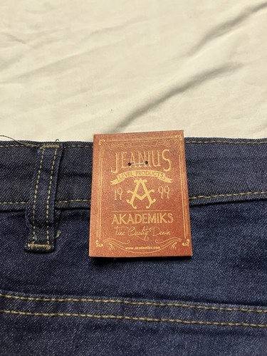 NWT Akademiks Jeanius Jeans Men’s 36x34 Blue Denim Loose Straight Pants Item image 5