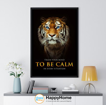 Tiger Wall Art Train Your Mind Motivational Quote Inspirational Poster Art - £18.79 GBP+