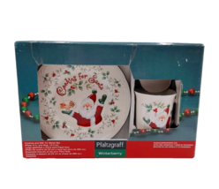 Pfaltzgraff Winterberry Cookies and Milk for Santa Set Open Box - $16.78