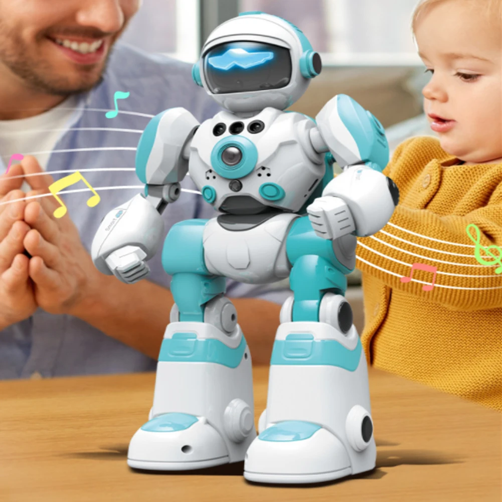 Remote control robot toy record voice gesture sensing programmable rc robot toy singing thumb200