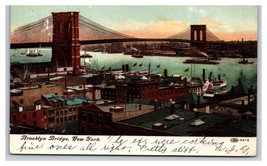 Brooklyn Bridge Brooklyn New York City NY DB Postcard R4 - £3.92 GBP