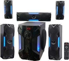 Rockville Hts56 1000W 5.1 Channel Home Theater System/Bluetooth/Usb+8&quot;, Black - £171.05 GBP