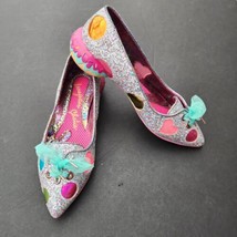 Irregular Choice Shoes 39 Custard Filled Donut Heel Size 8 US Sparkle Gl... - $227.99