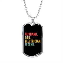 To My Husband Husband Dad Electrician Legend Necklace Stainless Steel or 18k Go - £37.09 GBP+