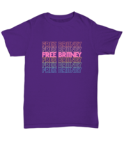 Britney TShirt Free Britney Multiply Rainbow, #FREEBRITNEY Purple-U-Tee  - £14.08 GBP