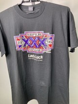 Vintage Lady Luck Casino Hotel Super Bowl XXX January 1996 Black XL T-Shirt USA - £13.44 GBP