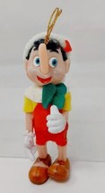 Walt Disney Productions Pinocchio Blow Mold Plastic Christmas Ornament Long Nose - £8.93 GBP