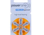 PowerOne Size 13 Hearing Aid Zinc Air Battery - 6-Pack - Mercury Free (P13) - £4.73 GBP