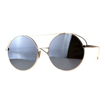 Damen Runde Sonnenbrille Doppel Brücke Metallrahmen UV 400 - £9.33 GBP