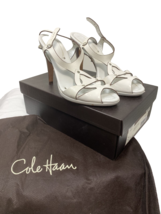 Cole Haan Salma Sandals White Calf/Patent Women&#39;s Sz 8B - $18.99