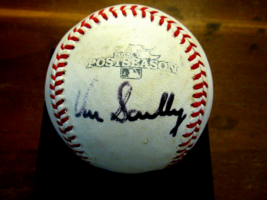 Vin Scully La Dodgers Hof Signed Auto 2013 Game Used Postseason Baseball PSA/DNA - £929.32 GBP