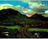 Highway to Honolulu Koolau Mountains Hawaii HI UNP Chrome Postcard F7 - $4.90