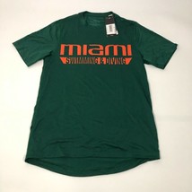 Adidas Miami Hurricanes Adult T Shirt XS Extra Small Green Creator Tee Swim NWT - $24.98