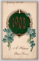 New Year Greeting 1908 Art Deco Style Postcard Q25 - £4.68 GBP