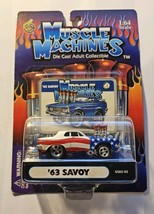 Muscle Machines Stars &amp; Stripes 1:64 1963 Savoy American Flag Patriotic USA - $154.98 MXN