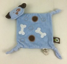 Dandelion Blue Brown Spotted Dog Baby Safety Blanket Lovey Plush Baby Toy Blanky - £11.61 GBP