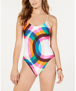 Trina Turk Kaleidoscope Printed Cross-Back One-Piece Swimsuit , Size 6, ... - £58.81 GBP