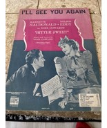 BITTER SWEET Sheet Music &quot;I&#39;ll See You Again&quot; Jeanette MacDonald Nelson ... - €27,39 EUR