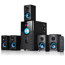 beFree Sound 5.1 Channel Bluetooth Surround Sound Speaker System in Blue - $177.49