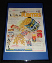 1955 Planters Peanuts Framed 11x17 ORIGINAL Advertising Display - £46.60 GBP