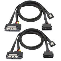 Sata 6G Data Cable, Sata Power 2-In-1 Extension Cord, Lp4 Ide 4 Pin To S... - £15.68 GBP
