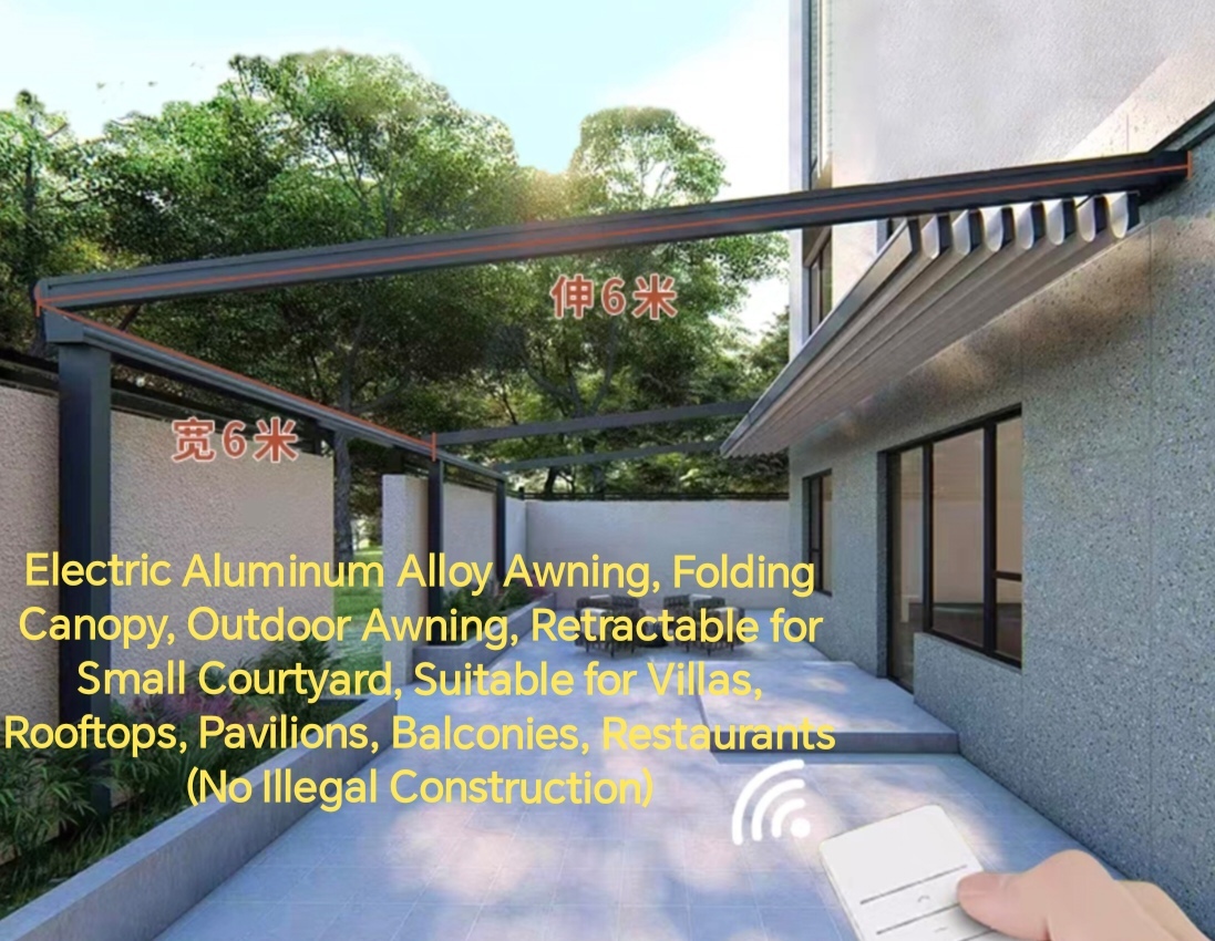 Electric Aluminum Alloy Awning, Folding Canopy, Outdoor Awnings - $1,000.00