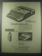 1954 Olivetti Lettera 22 Typewriter Ad - All the features of a standard  - £14.89 GBP