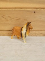 Vintage Collie Figurine Toy Heavy Plastic Dog - £12.68 GBP