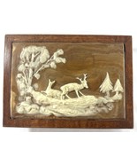 Vintage Dante’ Carpenter’s Bench Royal Oak Jewellery Box Incolay Stone D... - $39.95
