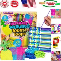 Rainbow Weaving Loom Adventure: 378 Vibrant Loops for Creative Kids&#39; Crafts - $31.67