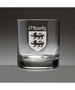 O&#39;Rourke Irish Coat of Arms Tumbler Glasses - Set of 4 (Sand Etched) - $1,218.42 MXN