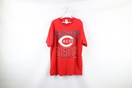 Vintage 90s Mens XL Faded Spell Out Cincinnati Reds Baseball T-Shirt Red... - £27.83 GBP