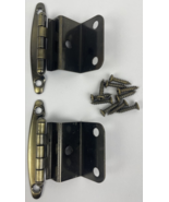 2 x JB Jaybee MFG Corp. 3/4&quot; Semi Concealed Inset Hinge Satin Antique Br... - $19.00 CAD