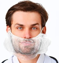 100 Beard Covers White Beard Guards Premium Quality 21&quot; - £11.71 GBP