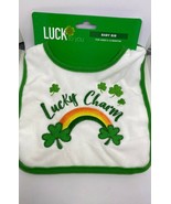 St Patrick’s Day Lucky Charm Super Soft Embroidered Baby Bib 0-12 Months - £7.44 GBP