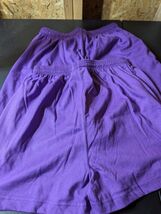 two pairs of Cheetah ladies medium drawstring purple gym shorts - $17.81