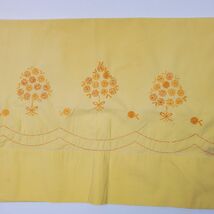 Vintage Pillow Case Cover Orange Cross Stitch 30x20 Inch - $201.42 MXN