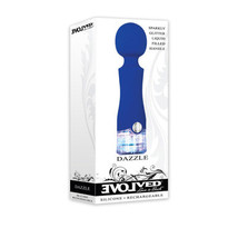 Evolved Dazzle Light-Up Rechargeable Silicone Wand Vibrator Blue - £53.16 GBP