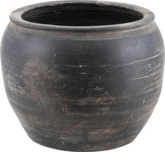 Water Jar Vase Vintage Large Gray Pottery Ceramic Handmade Hand-Cra - $469.00