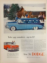 Vintage 1956 Dodge Station Wagon Lucille Ball &amp; Desi Print Ad Advertisement - $6.49