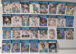 1986 Topps Seattle Mariners Team Set of 30 Baseball Cards - £2.35 GBP