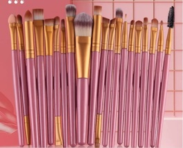 20 PCs Makeup Brush Kit Tools Set - £18.90 GBP