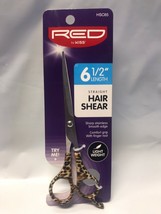 RED by KISS 6.5&quot; STRAIGHT HAIR SHEAR HSC65 SHARP STAINLESS SMOOTH EDGE - £2.33 GBP