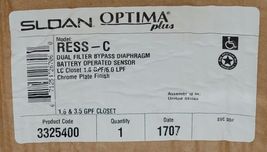 Sloan Optima Plus RESS-C Dual Filter Bypass Diaphragm Battery Operated Sensor image 4