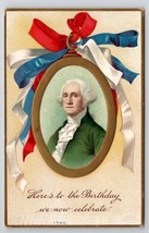 George Washington Portrait Patriotic The Birthday We Celebrate Postcard X27 - $7.95