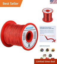 Top-Quality 1 lb 22 AWG Enameled Magnetic Copper Wire in Red - Ideal for... - $42.00