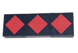 Qwirkle Replacement OEM 3 Red Diamond Tiles Complete Set - $8.81
