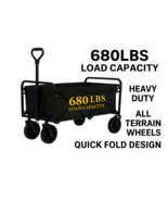 680LBS Heavy Duty Folding Wagon Cart All Terrain Utility Trolley for Out... - €55,61 EUR+